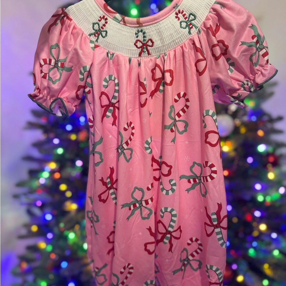 Pink Candy Cane Kids Bodysuit